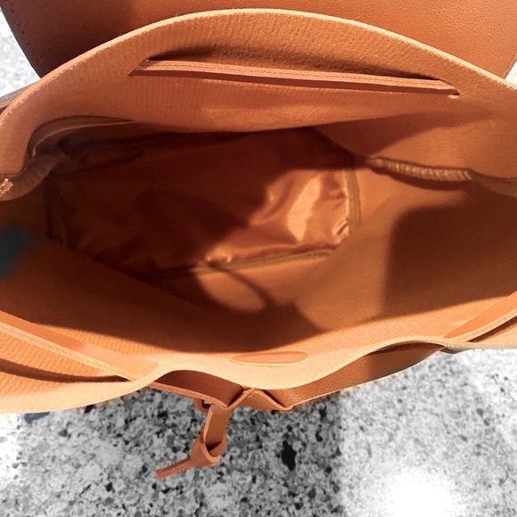 🟣 MODERNE ELEGANCE LouLu Mini backpack purse Cognac NWT - Picture 5 of 8